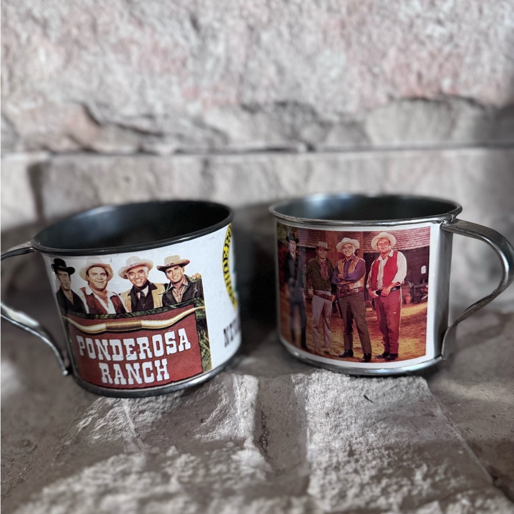 Ponderosa Ranch Tin Coffee Cup Set